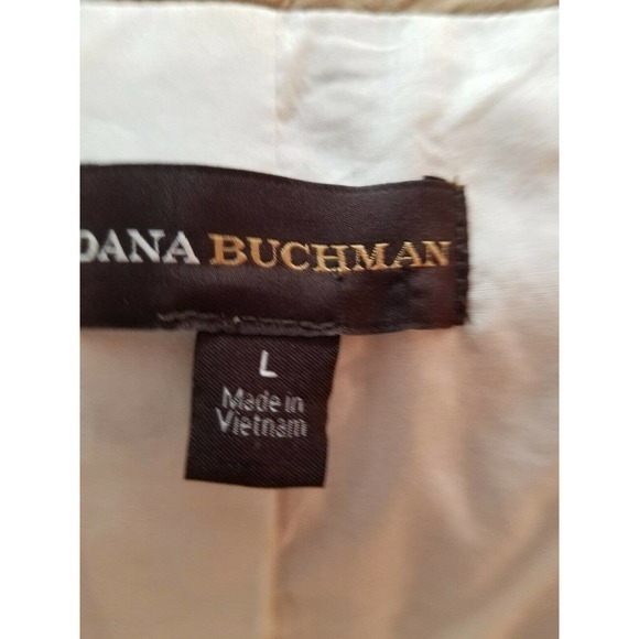 Dana Buchman Women's Size L (actual‎ M) color Tan 5 Button Blazer Suit Jacket - Picture 6 of 6